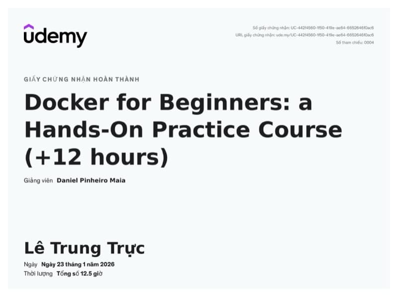 Docker Essentials Certificate