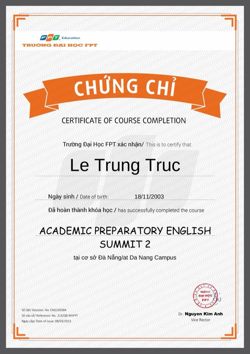 English Proficiency Certificate