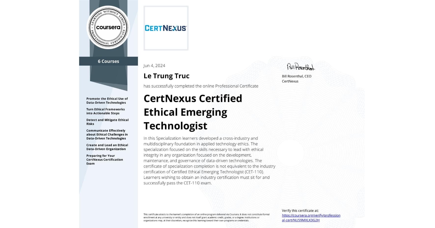 CertNexus Certified Ethical Emerging Technologist